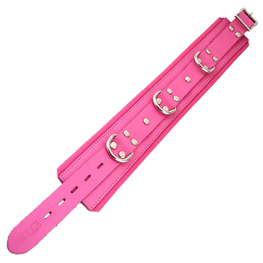 Rouge Garments Pink Premium Leather Padded Collar
