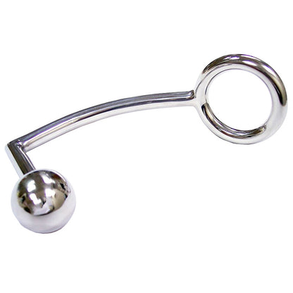 Rouge Silver Stainless Steel Cock Ring with Anal Probe