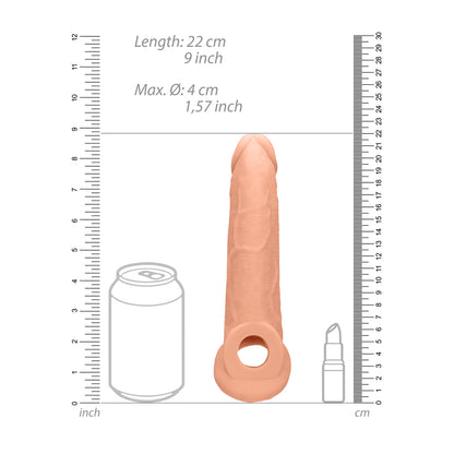 RealRock Flesh Pink 9 Inch Realistic Penis Sleeve