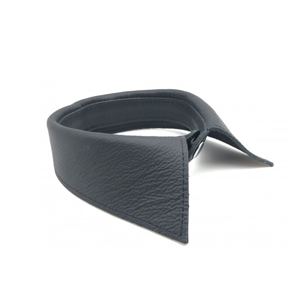 Premium Leather Black Shirt Collar for Unisex Fashion Accessories