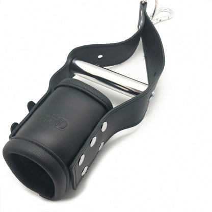 Luxury Bondage Black Leather Suspension Handcuffs