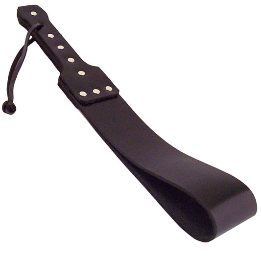 Rouge Garments Black Leather Folded Paddle with Riveted Handle