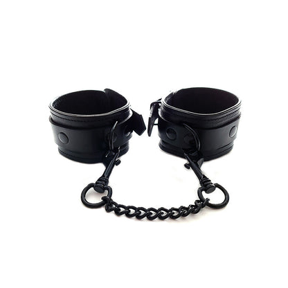 Rouge Garments Black Leather Adjustable Wrist Cuffs