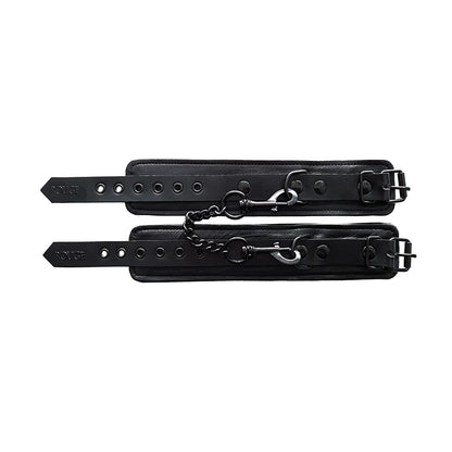 Rouge Garments Black Leather Adjustable Wrist Cuffs