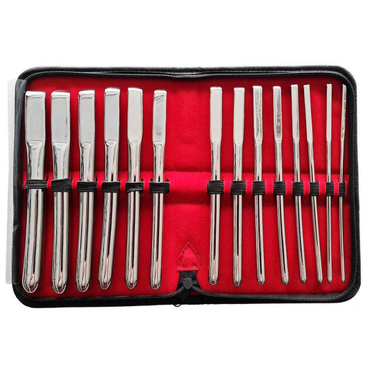 Rouge Garments Silver Hegar 14 Piece Uterine Dilator Set