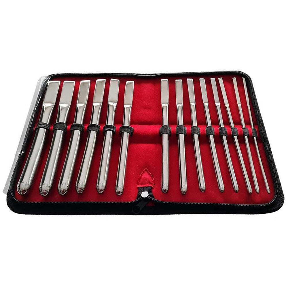Rouge Garments Silver Hegar 14 Piece Uterine Dilator Set