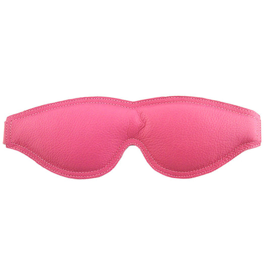 Rouge Garments Pink Leather Padded Blindfold for Sensory Play