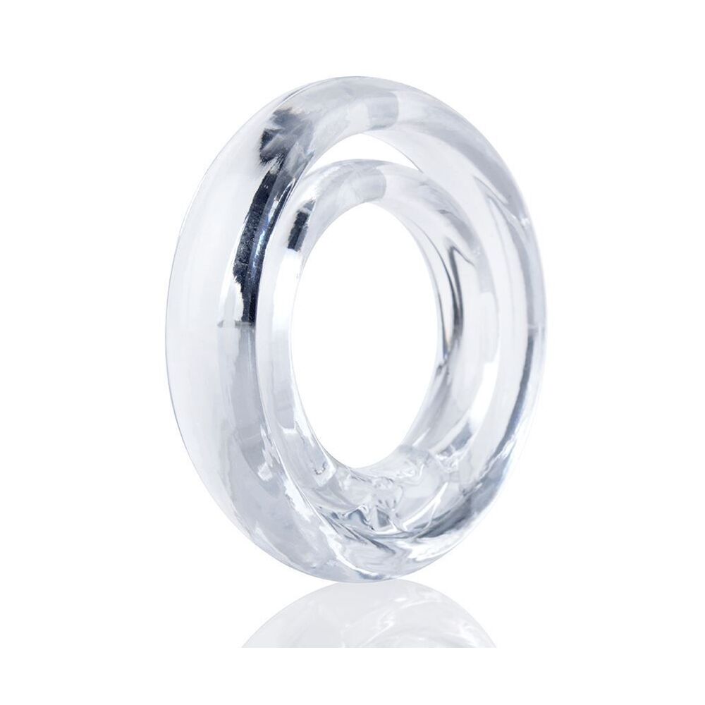 Screaming O Clear Silicone Dual Ring Cock and Ball Enhancer