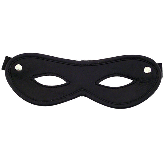 Rouge Garments Black Leather Open Eye Mask