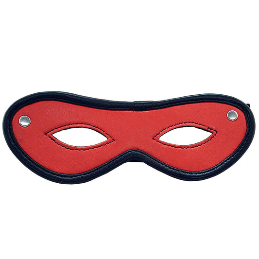 Rouge Garments Red Leather Open Eye Mask