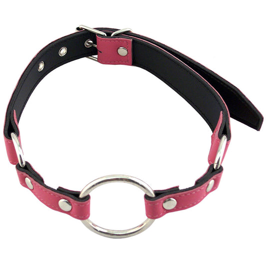Rouge Garments Pink O Ring Gag Premium Leather Restraint