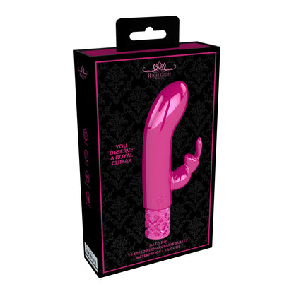 Royal Gems Pink Rechargeable Dazzling Rabbit Bullet