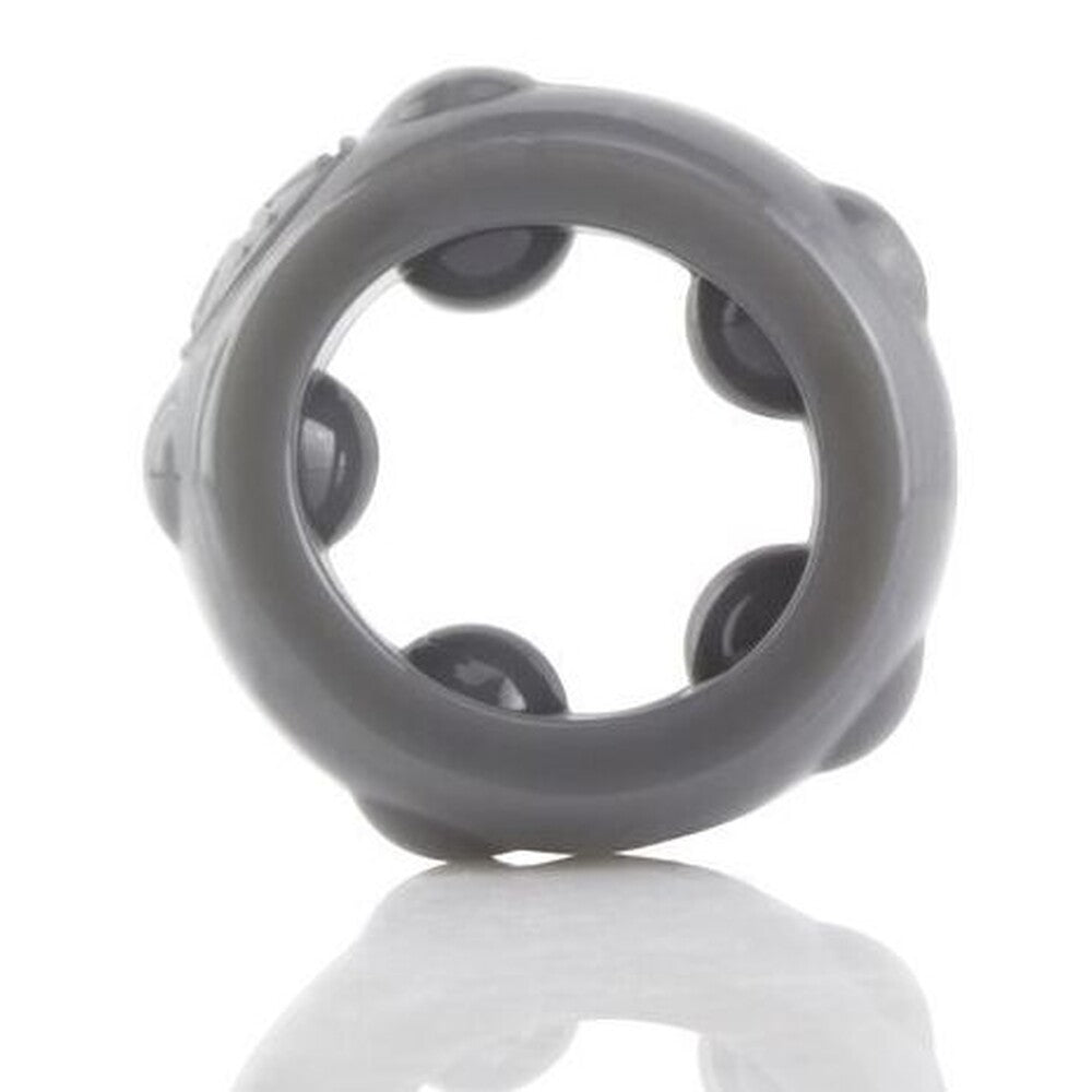 Screaming O Grey Cannonball Cock Ring with Pleasure Balls