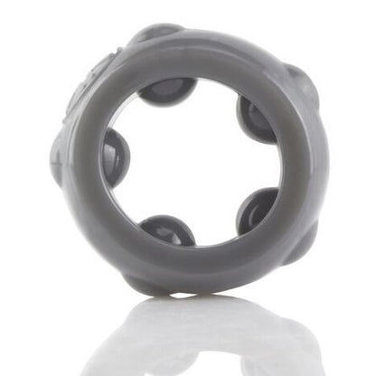 Screaming O Grey Cannonball Cock Ring with Pleasure Balls