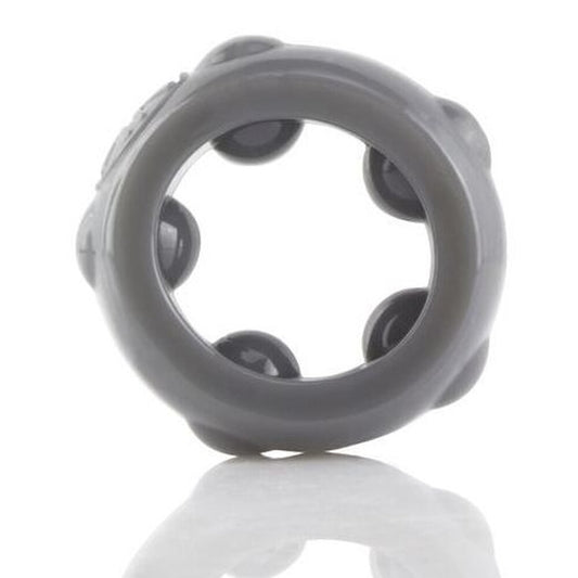 Screaming O Grey Cannonball Cock Ring with Pleasure Balls