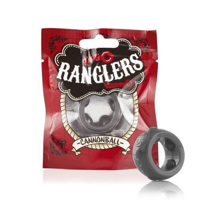 Screaming O Grey Cannonball Cock Ring with Pleasure Balls