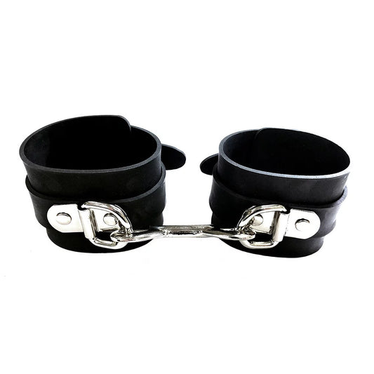 Rouge Garments Black Rubber Adjustable Wrist Cuffs