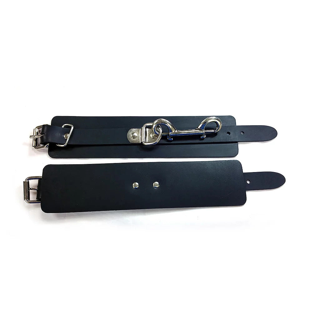 Rouge Garments Black Rubber Adjustable Wrist Cuffs