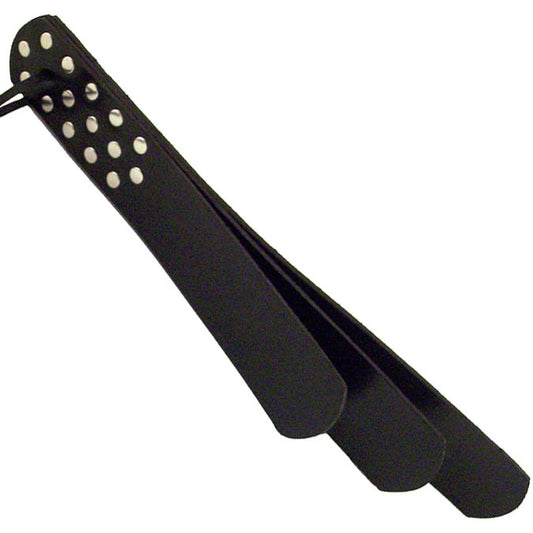 Rouge Garments Black Three Flap Leather Paddle