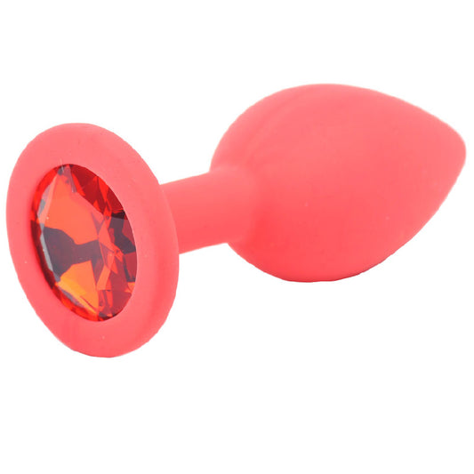Elegant Pleasure Red Diamond Silicone Butt Plug