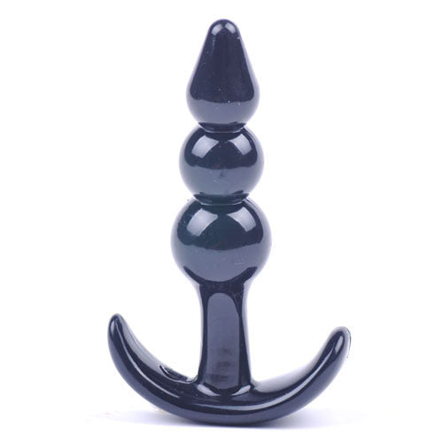 PleasureCraft Small Black Beaded Anal Plug
