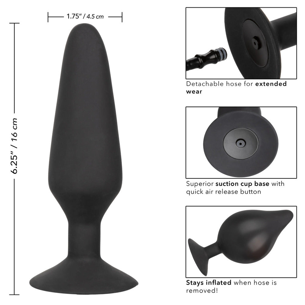 CalExotics Black XL Silicone Inflatable Butt Plug