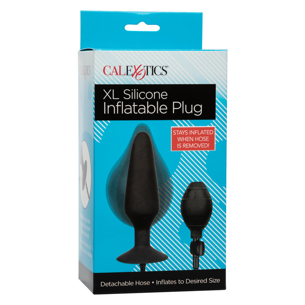 CalExotics Black XL Silicone Inflatable Butt Plug