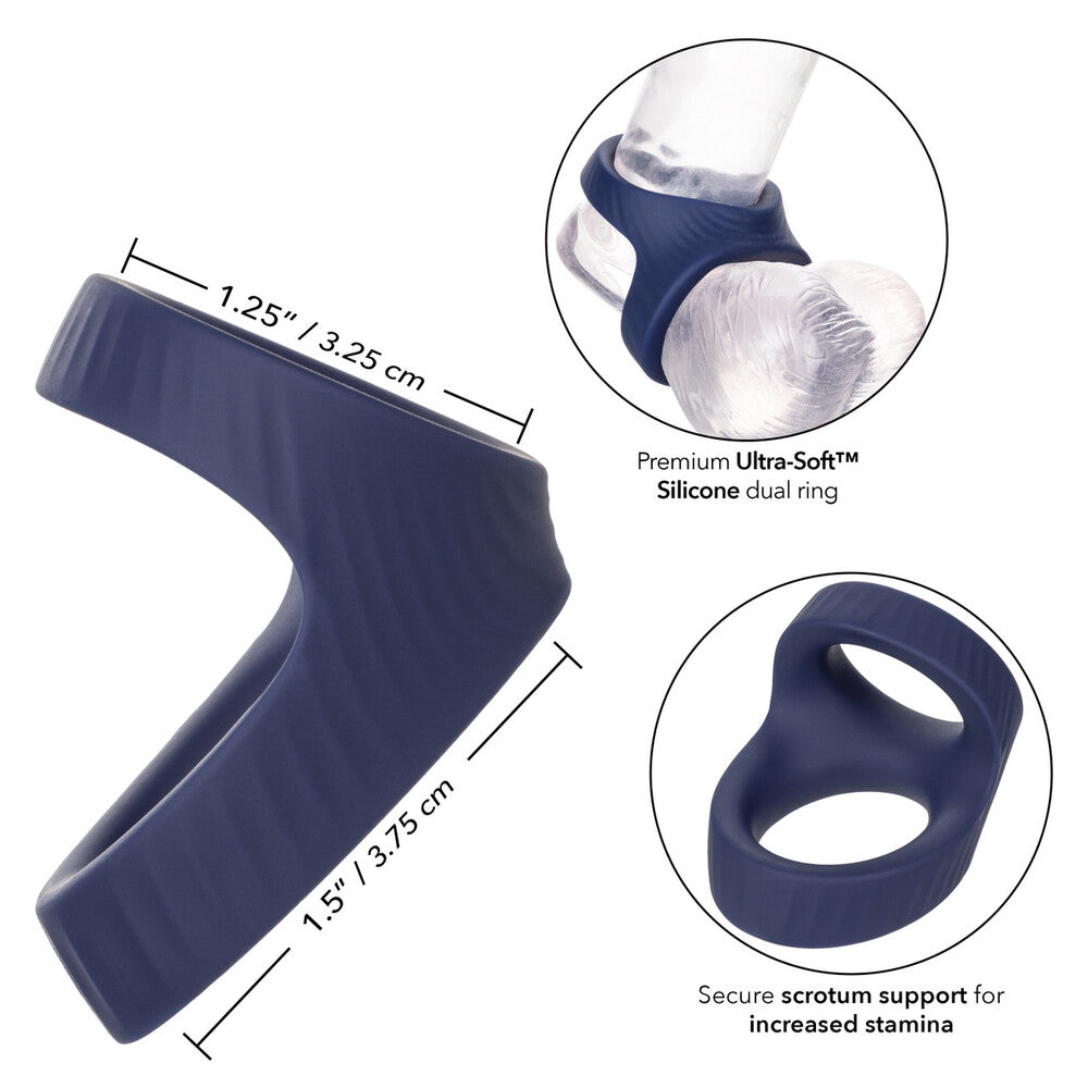 Viceroy Black Dual Silicone Cock Ring for Stamina & Sensitivity