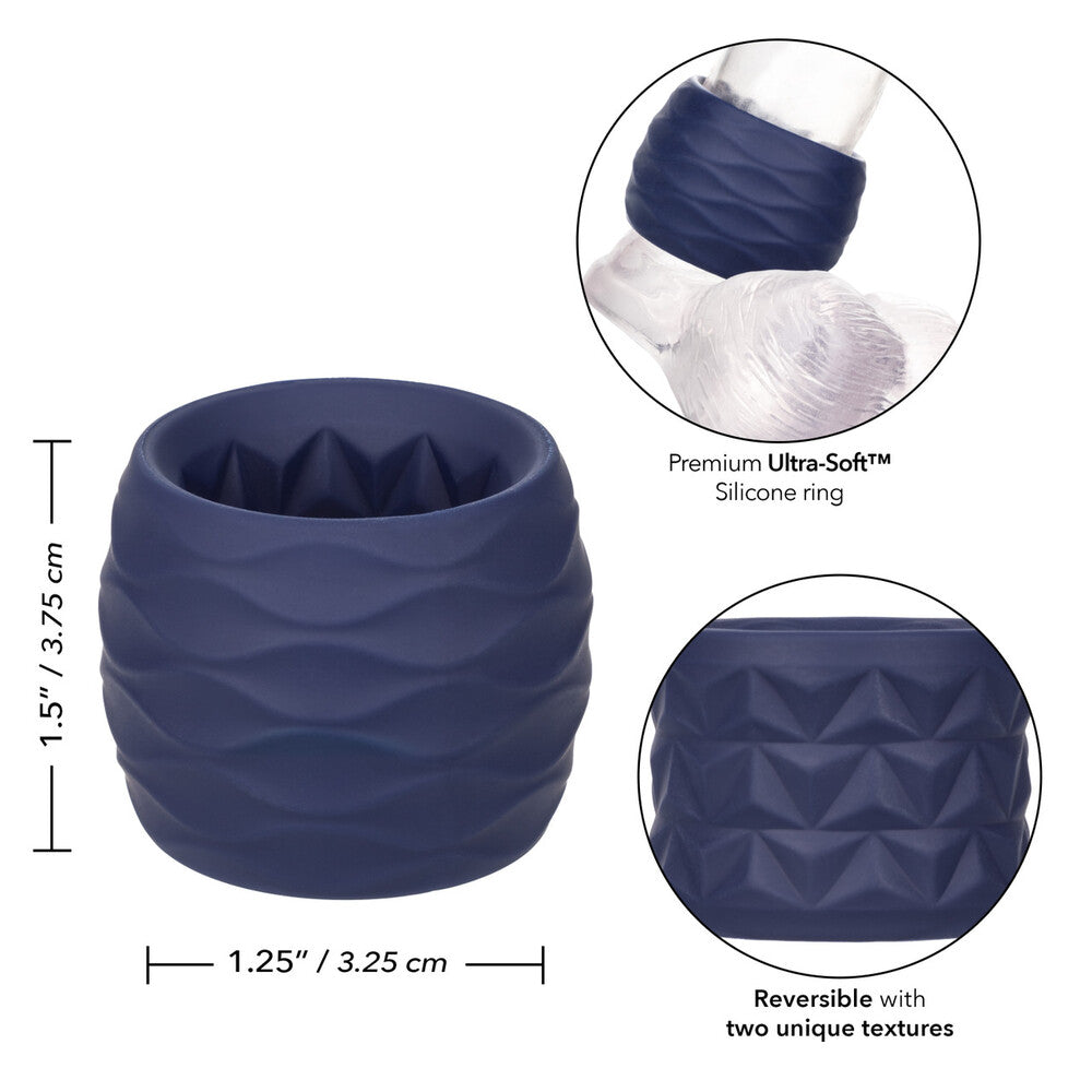 Viceroy Black Reversible Silicone Cock Ring