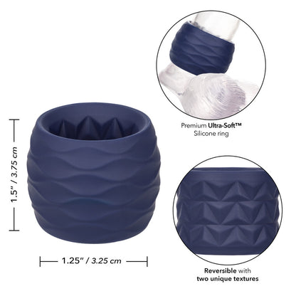 Viceroy Black Reversible Silicone Cock Ring