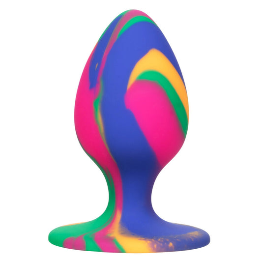 Cheeky Tie Dye Medium Butt Plug for Playful Exploration