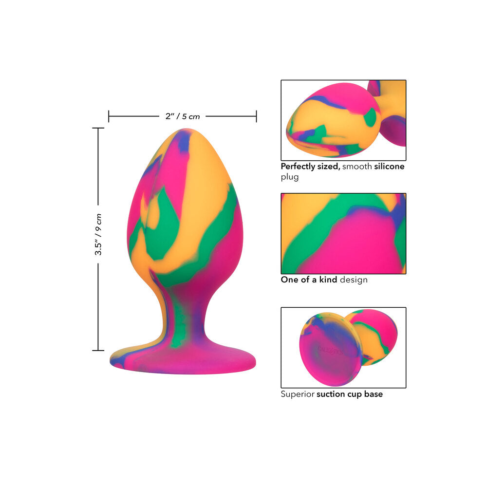 Cheeky Vibrant Tie Dye Large Silicone Anal Plug