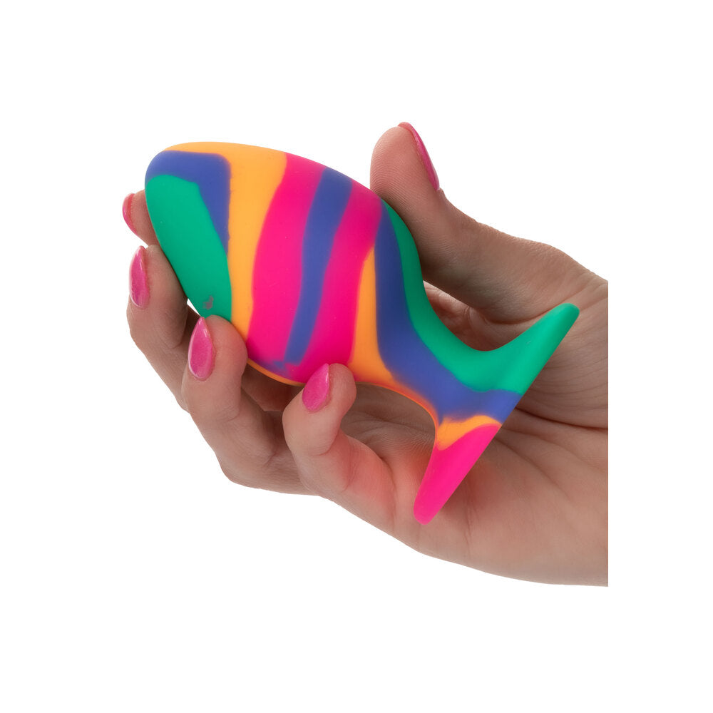 Cheeky Vibrant Tie Dye Large Silicone Anal Plug