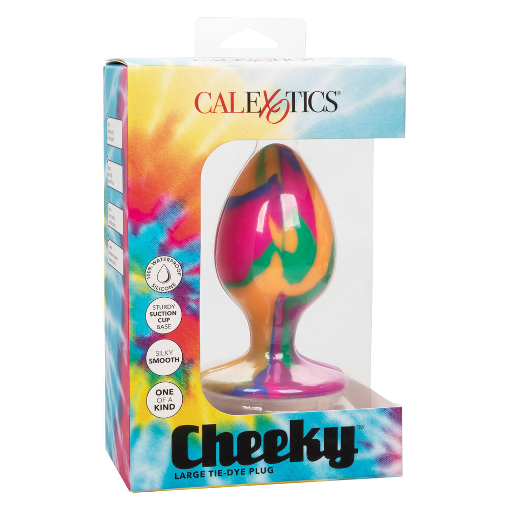 Cheeky Vibrant Tie Dye Large Silicone Anal Plug
