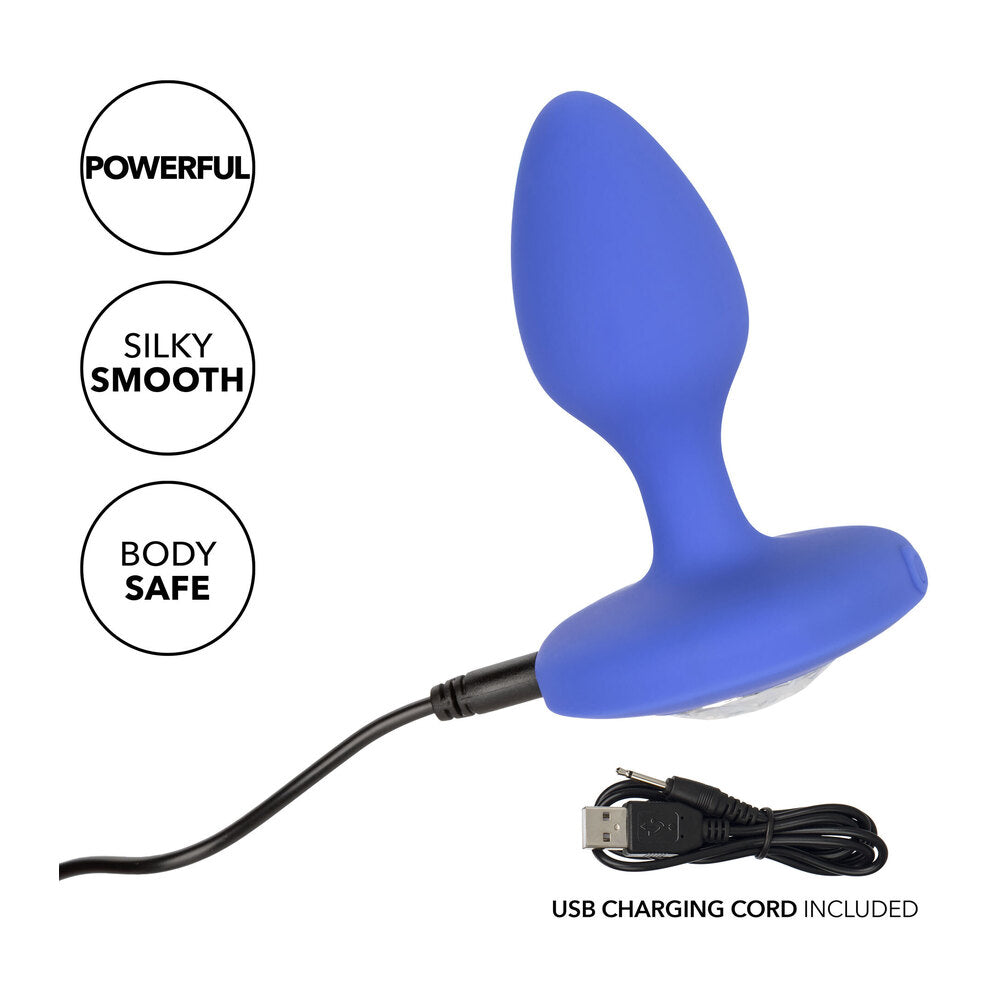 Cheeky Gems Pink Medium Rechargeable Vibrating Butt Plug