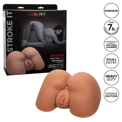 PureSkin Flesh Brown Life Size Realistic Ass Stroker
