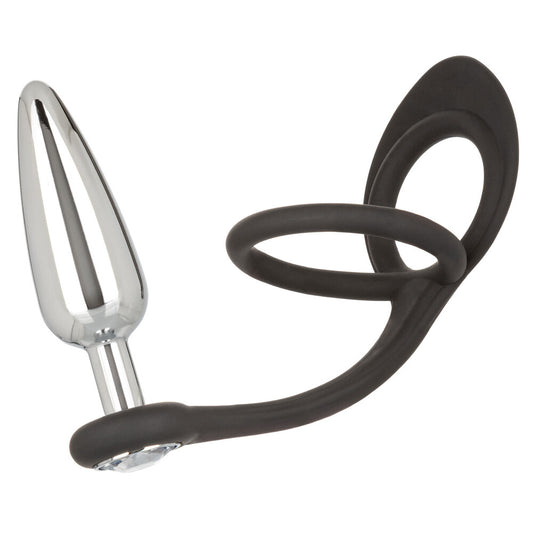 Pleasure Planet Silver Star Fucker Slim Plug and Cockring
