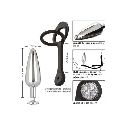 Pleasure Planet Silver Star Fucker Slim Plug and Cockring
