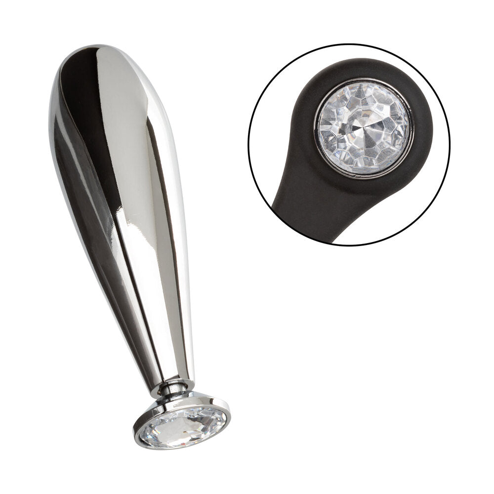 Star Fucker Black Glider Plug with Cockring and Gem Base