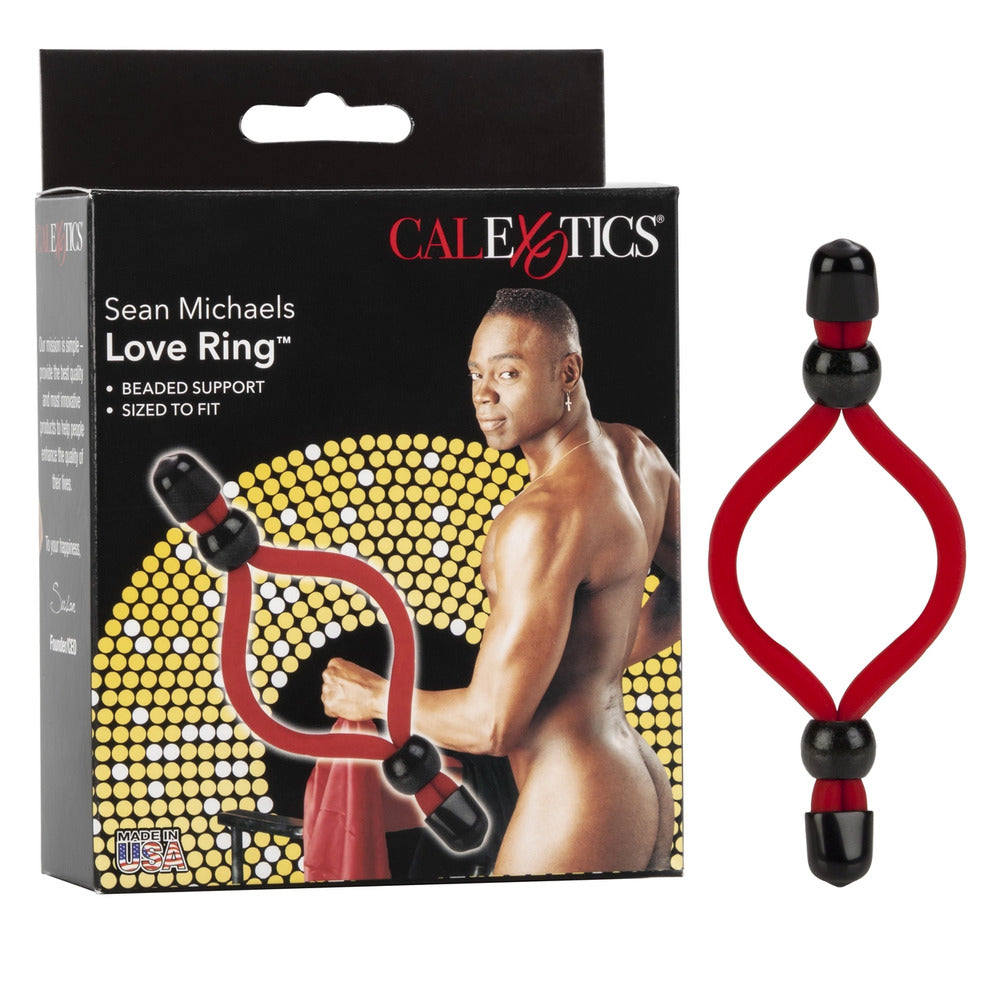 Sean Michaels Black Adjustable Love Ring with Toggle Beads