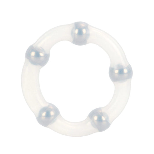 Silicone Metallic Bead Ring - Stretchy Design for Comfort