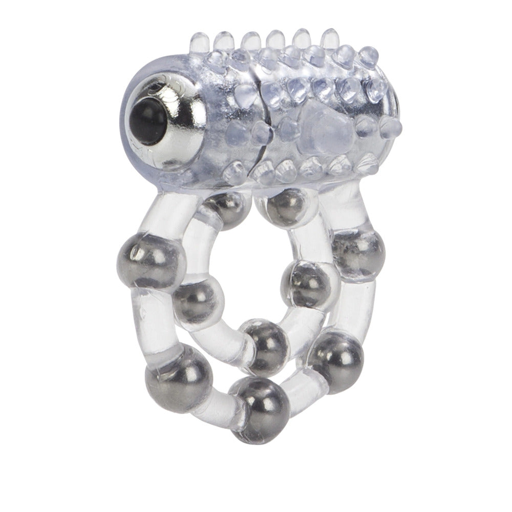 California Exotic Clear 10-Bead Maximus Cock Ring