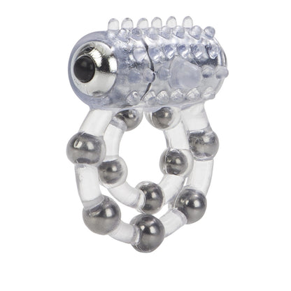 California Exotic Clear 10-Bead Maximus Cock Ring
