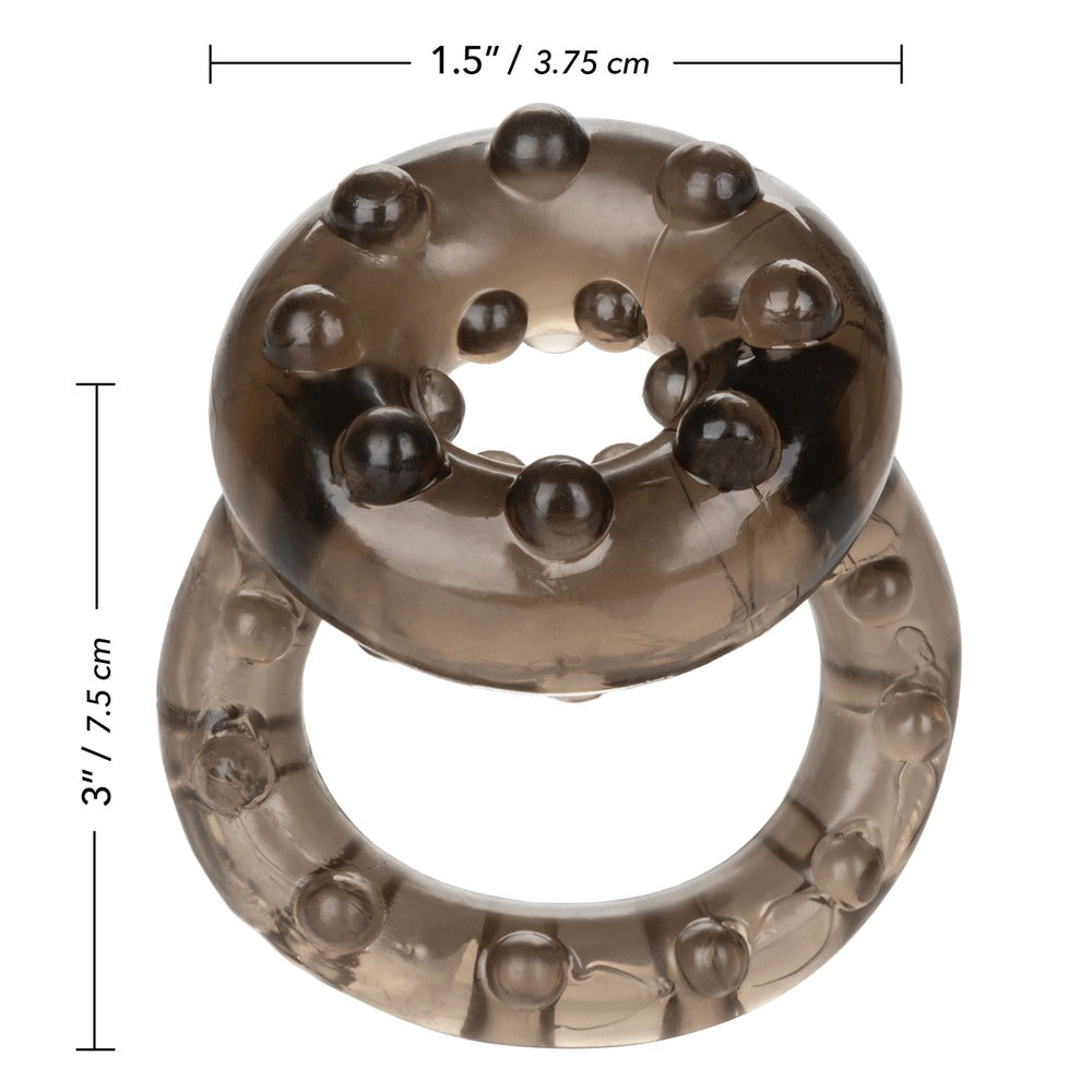 All Star Enhancer Double Cock Ring Set Sizes