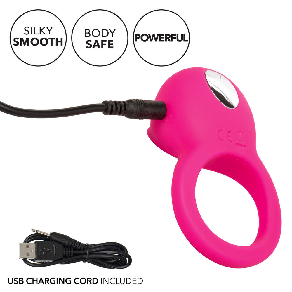 PassionWave Black Rechargeable Teasing Tongue Enhancer Cock Ring