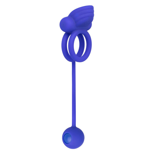 Silicone Bliss Black Dual Rockin Rim Enhancer Cock Ring
