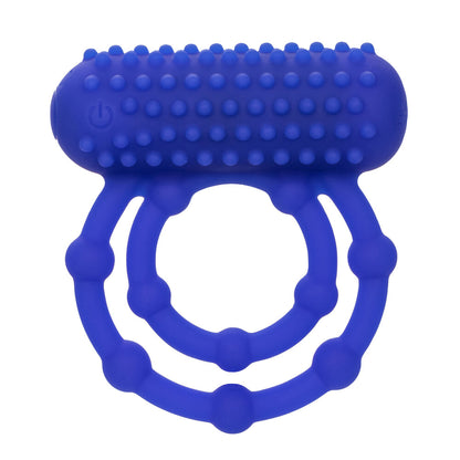 California Exotic Blue 10-Bead Maximus Cock Ring