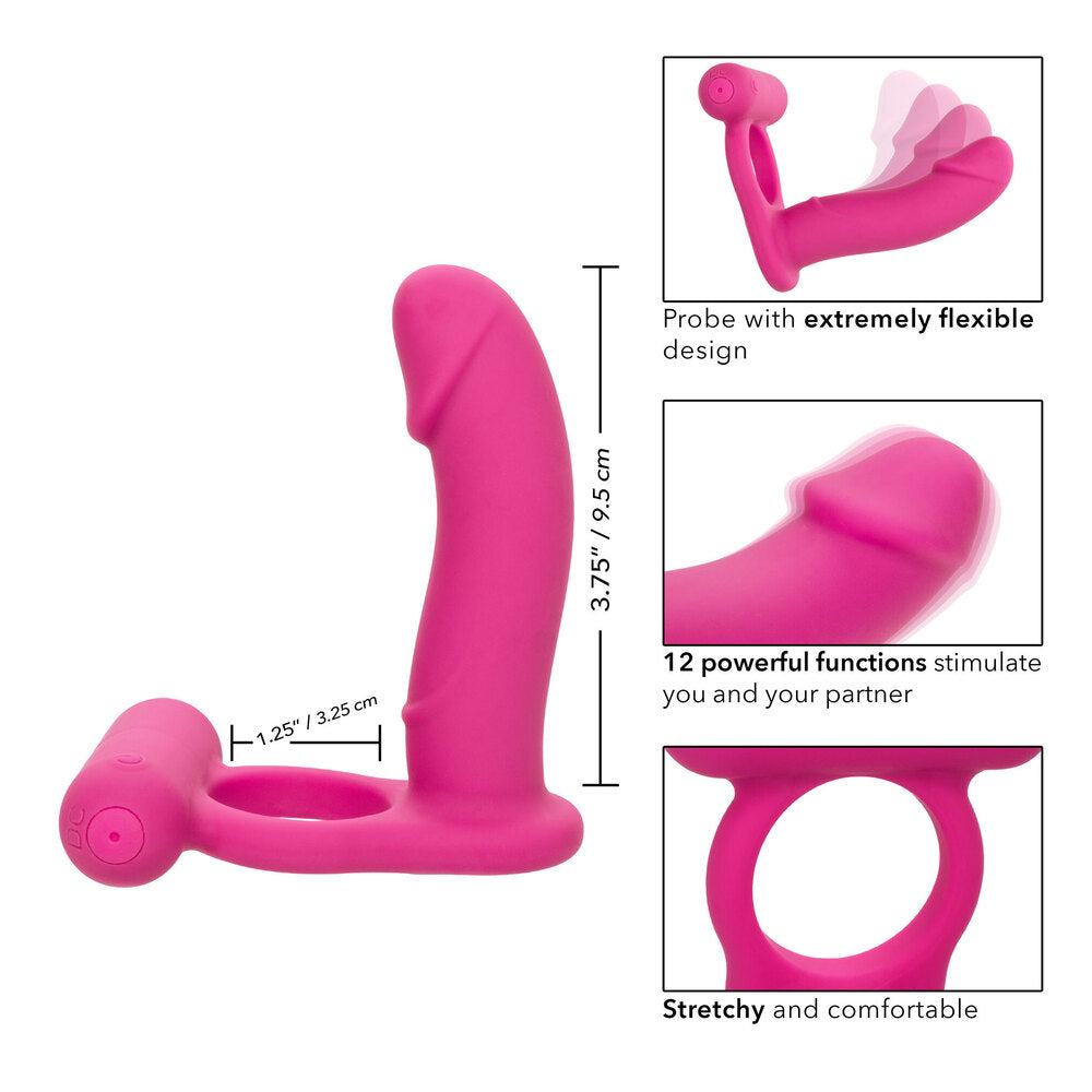 Silicone Rechargeable Purple Double Diver Stimulator