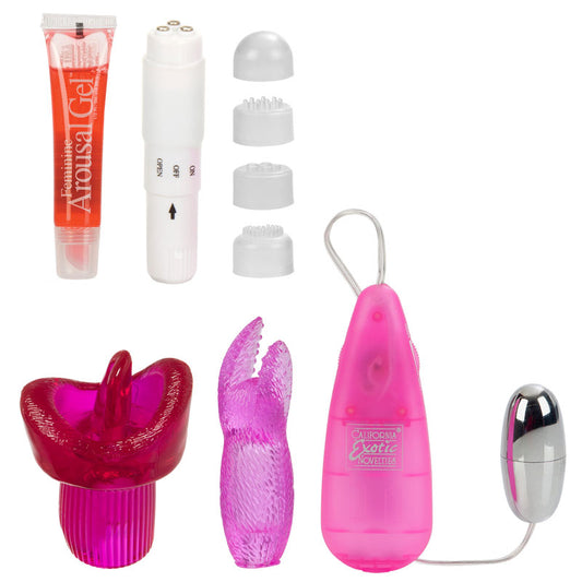 Her Pleasure Kit Pink Multi-Speed Stimulator with Unique Tips