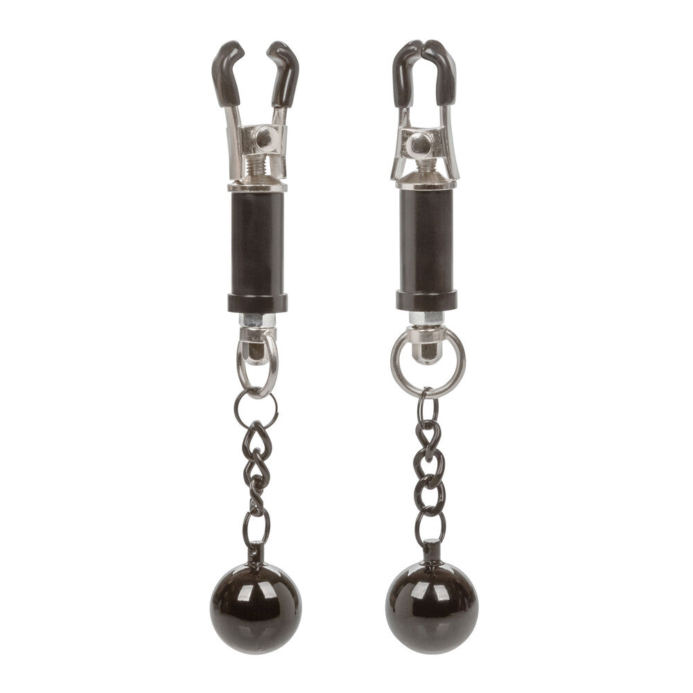 Nipple Grips Black Weighted Twist Nipple Clamps Adjustable Pressure